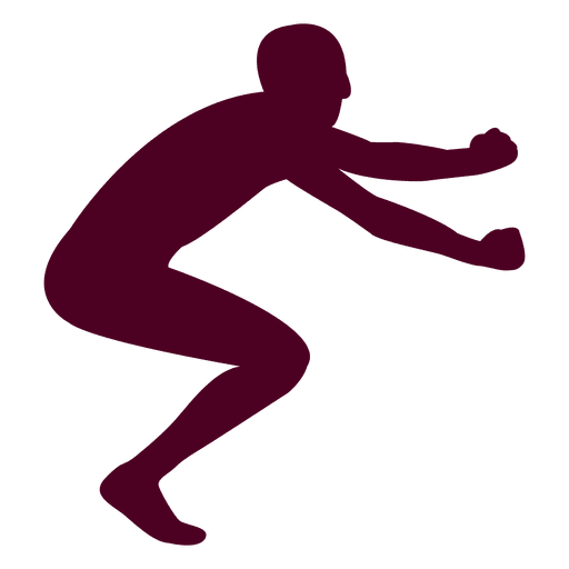 Man jumping sequence silhouette PNG Design