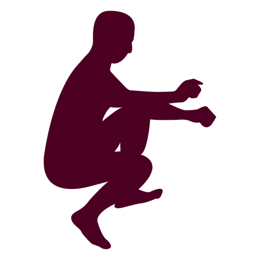 Homem pulando posição de bola Desenho PNG
