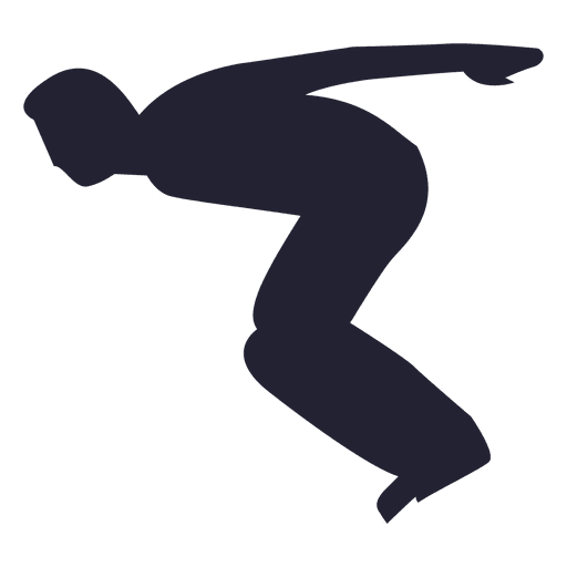 Hombre saltando silueta 1 Diseño PNG
