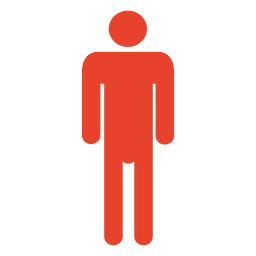Man orange symbol infographic PNG Design