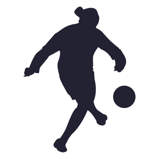 Man playing soccer silhouette PNG Design