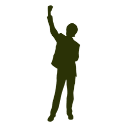 Homem levantando a silhueta da mão Desenho PNG