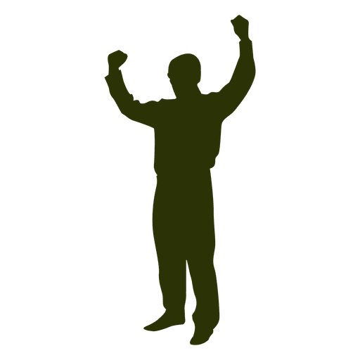 Man raising hands 5 PNG Design