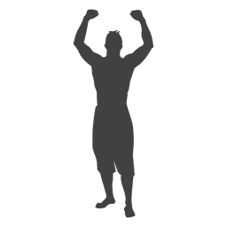 Homem levantando a silhueta das mãos Transparent PNG