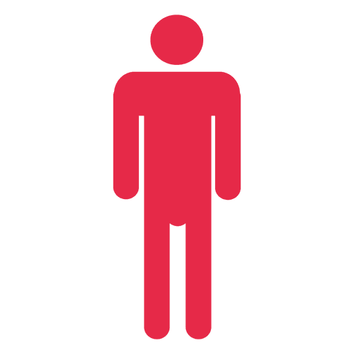 Infografía de símbolo rojo hombre Diseño PNG