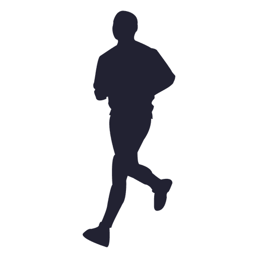 Hombre corriendo silueta maratón Diseño PNG