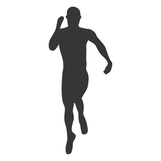 Man running silhouette PNG Design