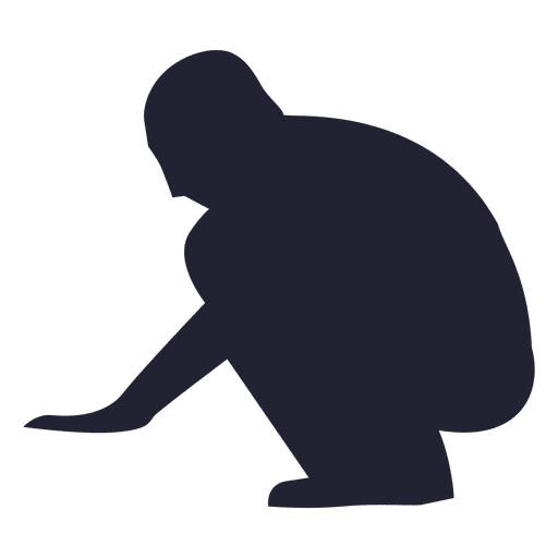 Man sitting down silhouette PNG Design