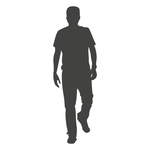 El Hombre Caminando Silueta Frontal Descargar Png Svg Transparente