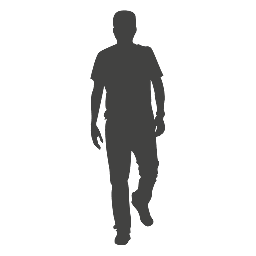 Man walking front silhouette 3
