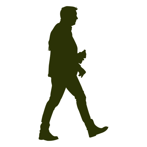 Hombre caminando silueta 10 Diseño PNG