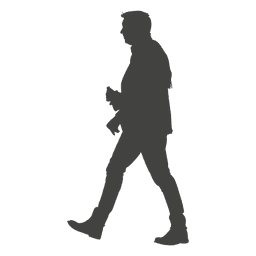 Mann gehendes Schattenbild 11 PNG-Design