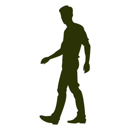 Man walking and looking silhouette  PNG Design