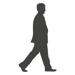 Hombre caminando silueta 12 Diseño PNG