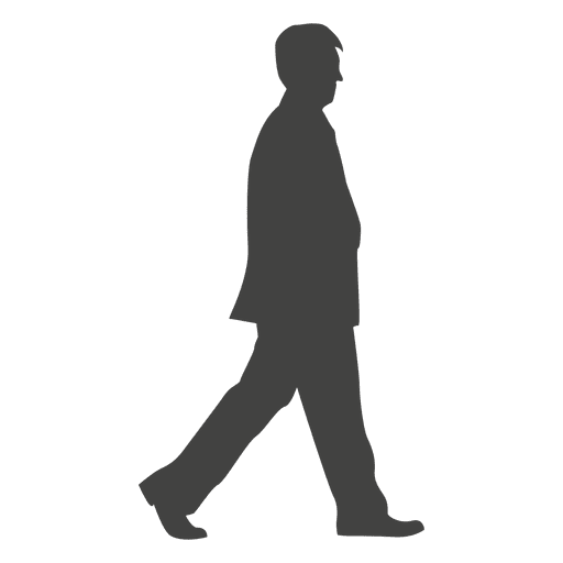 Homem andar silueta 12 Desenho PNG