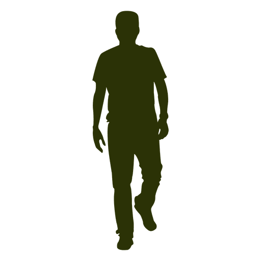 Mann gehendes Schattenbild 8 PNG-Design