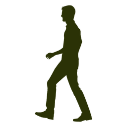 10 Man Walking Silhouette (PNG Transparent)
