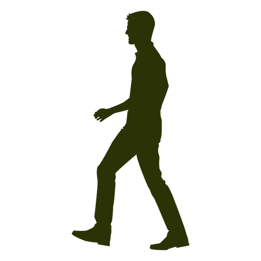 Hombre caminando silueta 9 Diseño PNG