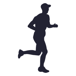 Silueta de atleta de maratón Diseño PNG