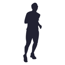 Marathon running male silhouette PNG Design