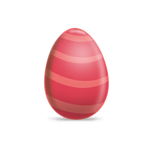 Huevo de pascua de rayas granate