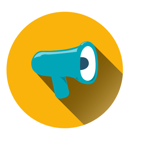 Megaphone circle icon yellow and blue Transparent PNG Megaphone circle icon yellow and blue Transparent PNG