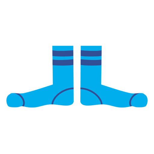 Mens blue socks cartoon PNG Design