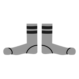 Mens grey socks cartoon PNG Design