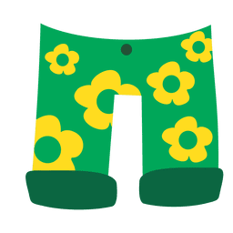 Dibujos animados de medio pantalón para hombre 1 Diseño PNG