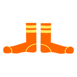 Mens orange socks cartoon PNG Design