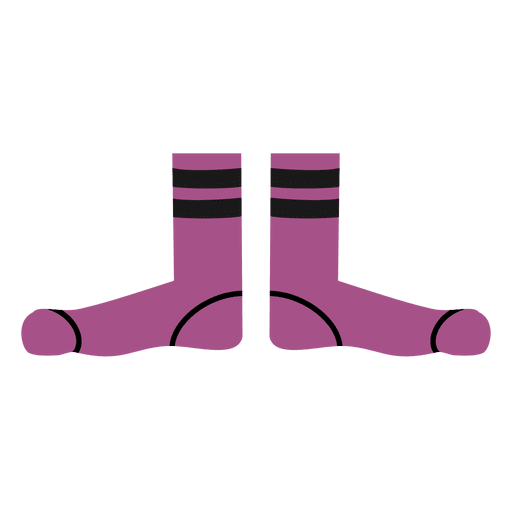 Mens purple socks cartoon PNG Design