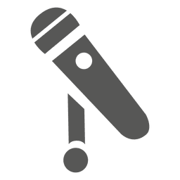 Ícone de microfone plano Desenho PNG