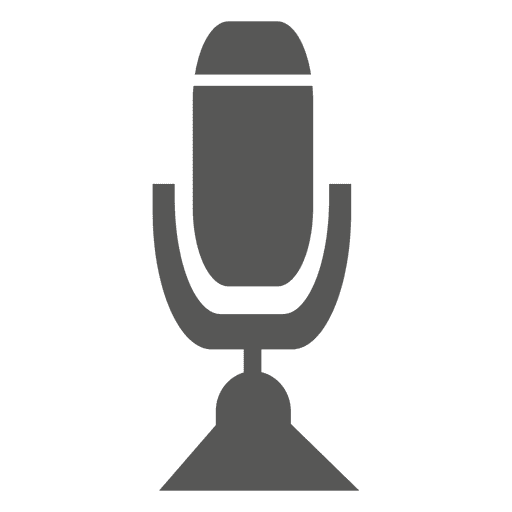 Ícone de microfone plano Desenho PNG