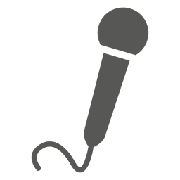 Microfone ícone plana com cabo Microfone ícone plana com cabo