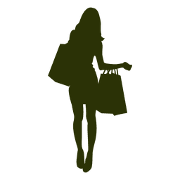 Modern girl fashion shopping PNG Design
