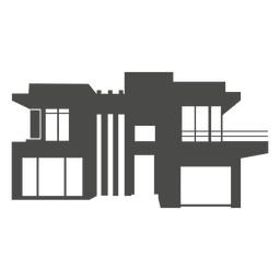 Modern house silhouette 1