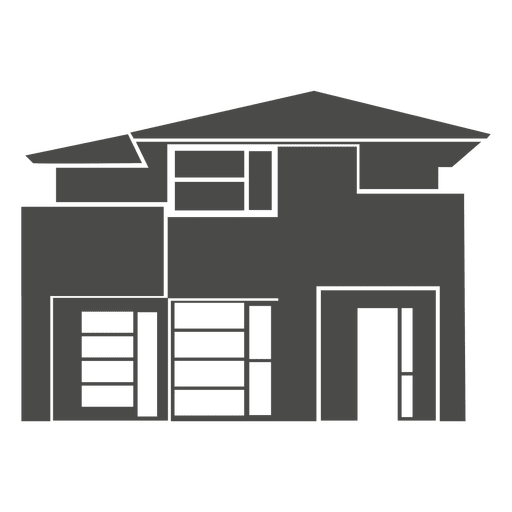 Modern house silhouette 2 - Transparent PNG & SVG vector file
