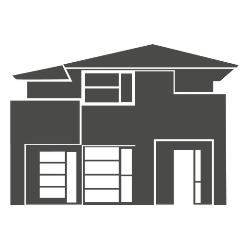 Modernes Haus Silhouette 2 PNG-Design