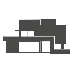 Modern house silhouette 3 Transparent PNG
