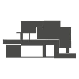 Modernes Haus Silhouette 3 PNG-Design