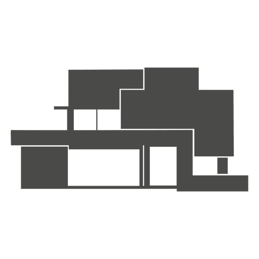 Casa moderna silueta 3 Diseño PNG
