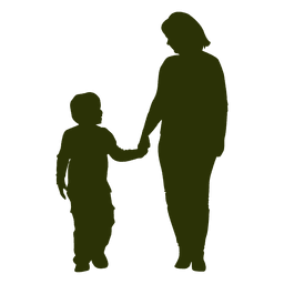 Download Mom And Son Silhouette Transparent Png Svg Vector File