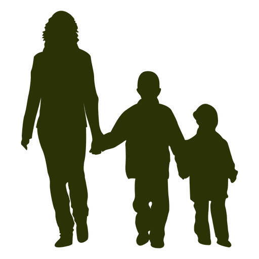 Mutter mit zwei Söhnen PNG-Design
