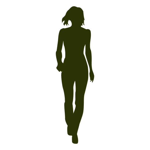 Morgenspaziergang Frau Silhouette PNG-Design