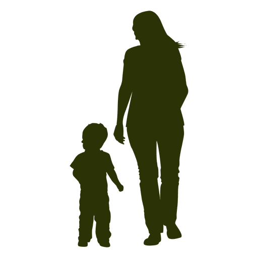 Download Mother with child silhouette - Transparent PNG & SVG vector file