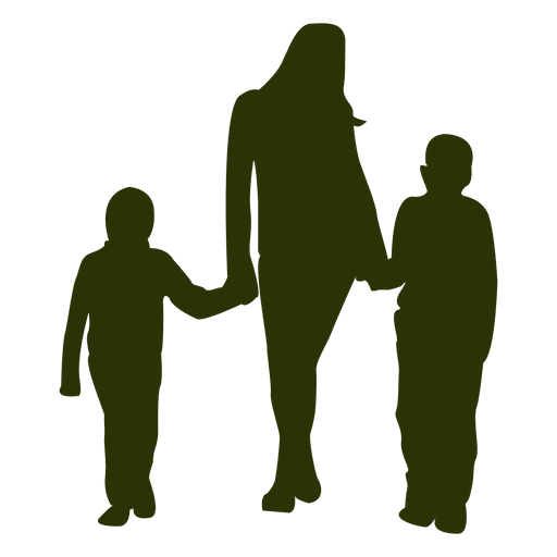 Madre con dos hijos Diseño PNG
