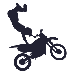 Silueta deportiva de motocross 1 Diseño PNG