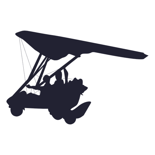 Silhueta de parapente motorizado Desenho PNG