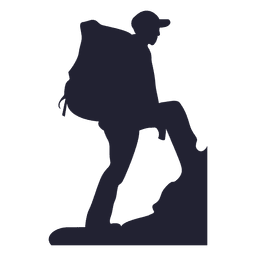 Bergsteiger Silhouette 3 PNG-Design