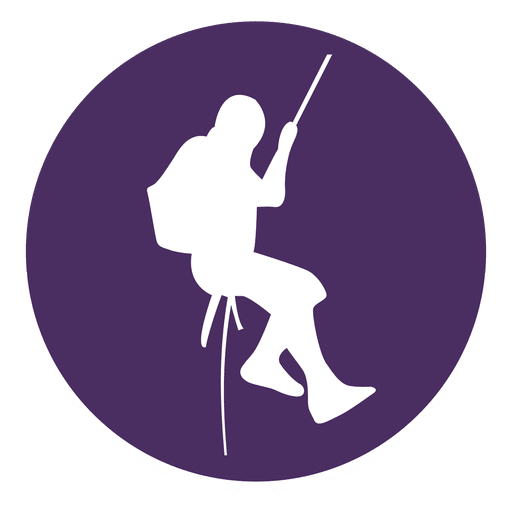 Ícone de círculo de alpinismo Desenho PNG